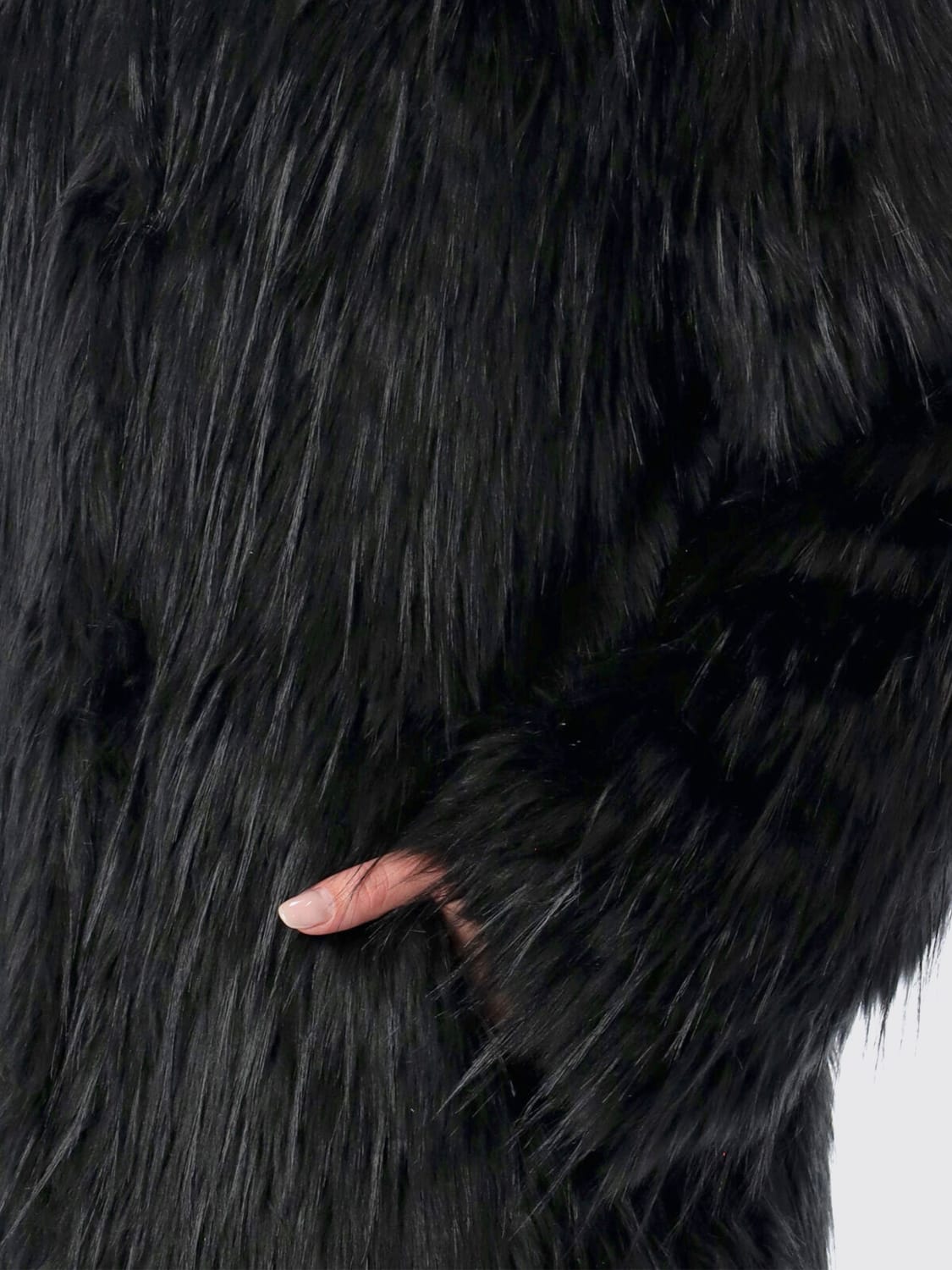 STAND STUDIO PELZMANTEL: Mantel damen Stand Studio, Schwarz - Img 3