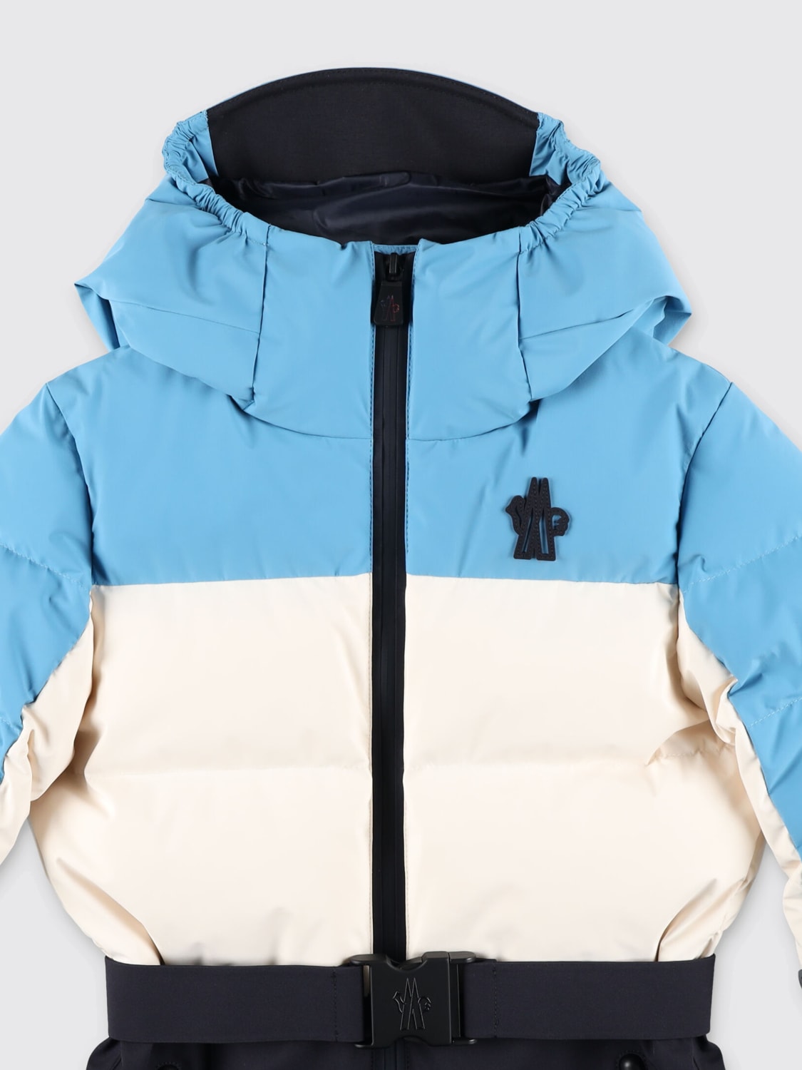 MONCLER TUTA: Tuta in nylon con logo Moncler , Rosso - Img 3