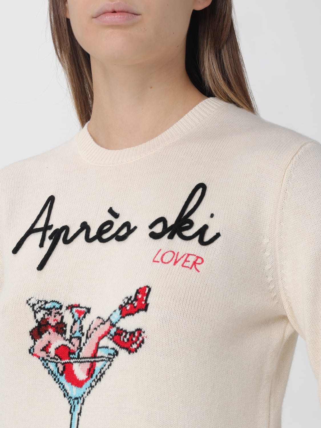 MC2 SAINT BARTH SWEATER: Sweater woman Mc2 Saint Barth, Milk - Img 3