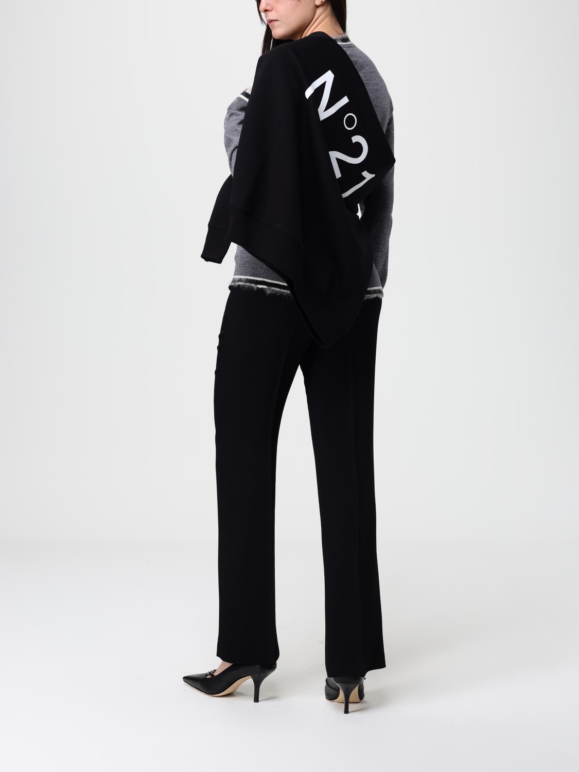 N° 21 SWEAT-SHIRT: Sweat-shirt femme N° 21, Noir - Img 2