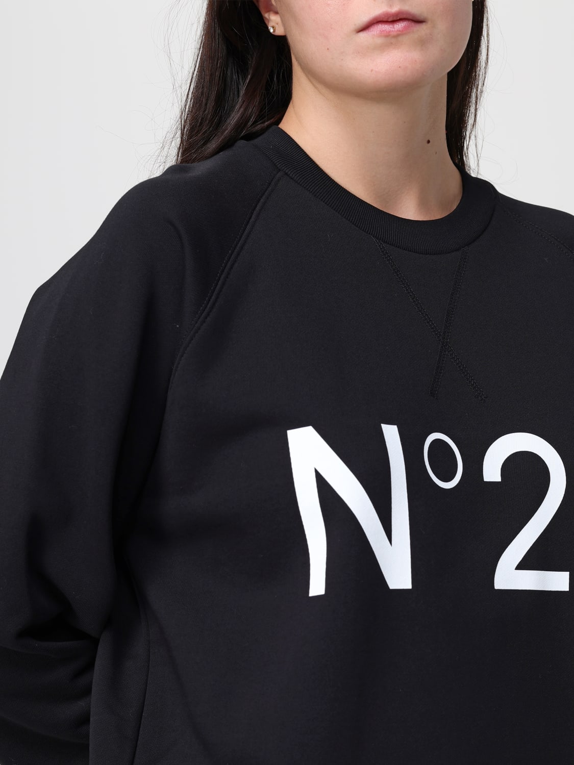 N° 21 SWEAT-SHIRT: Sweat-shirt femme N° 21, Noir - Img 5