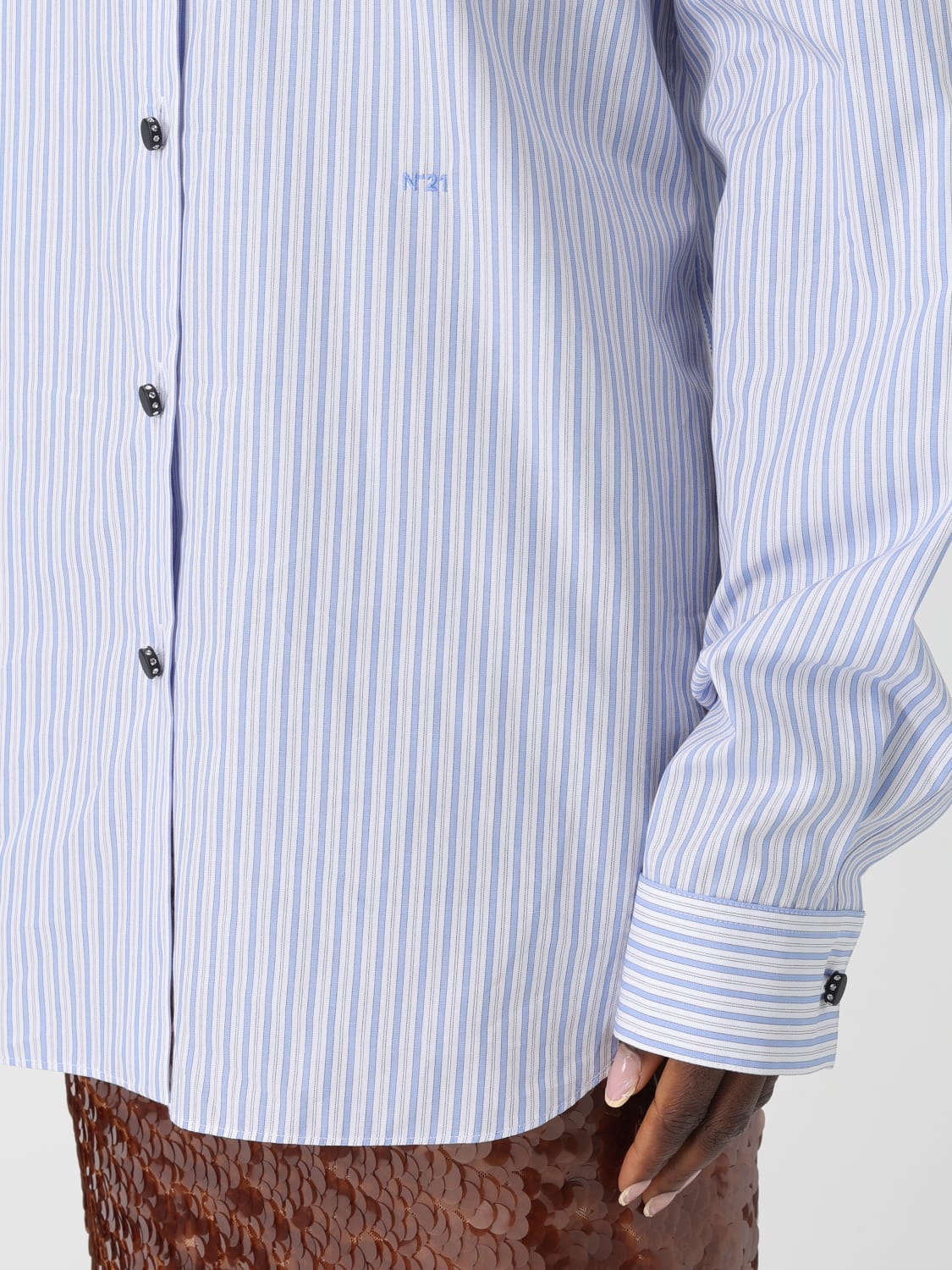 N° 21 CAMISA: Camisa mujer N° 21, Blanco - Img 3