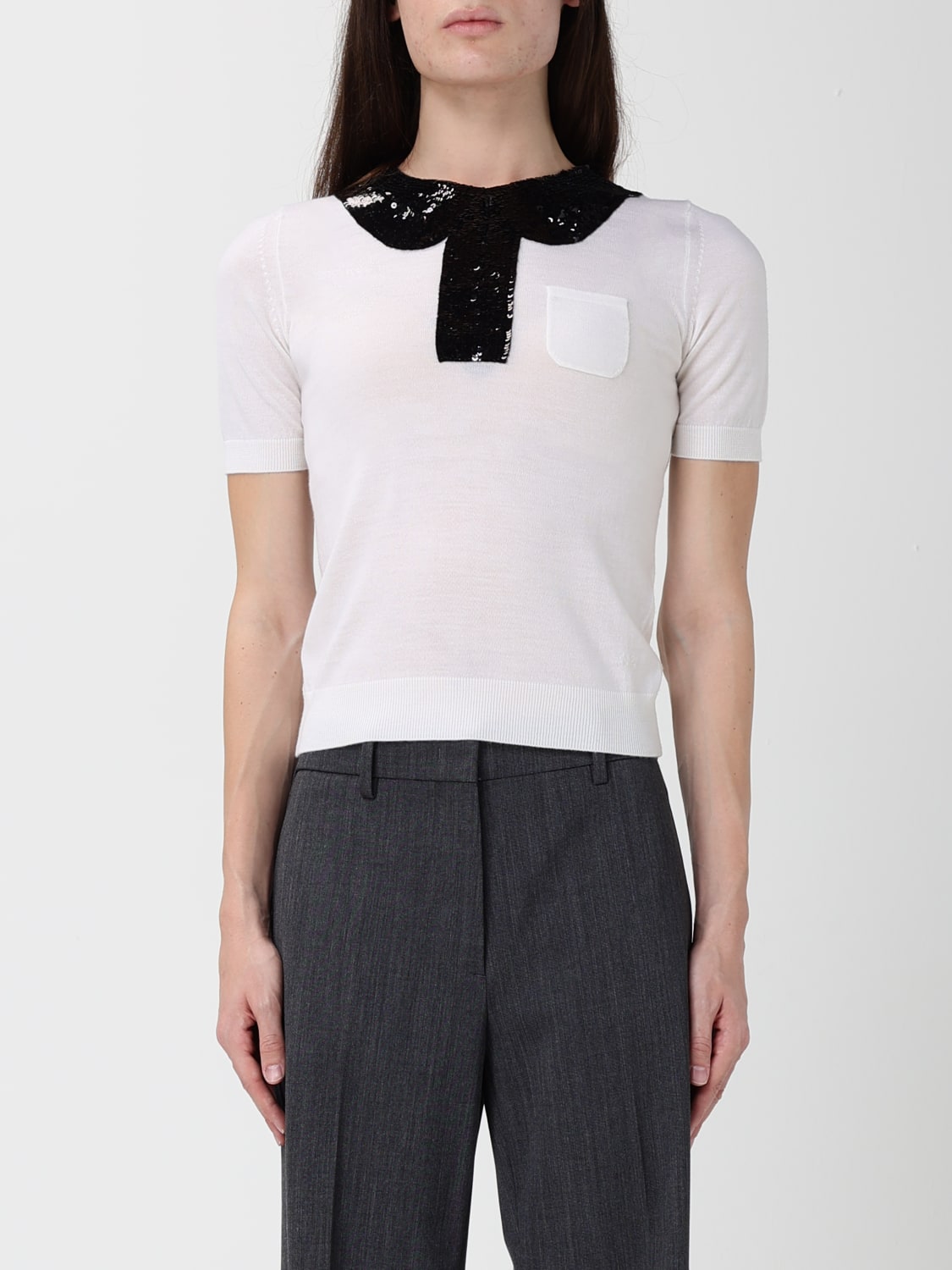 N° 21 POLO SHIRT: Sweater woman N° 21, White - Img 1