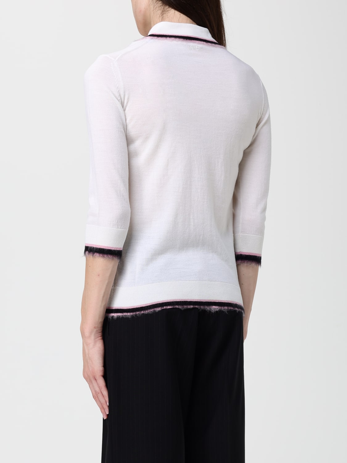 N° 21 POLO SHIRT: Sweater woman N° 21, White - Img 3