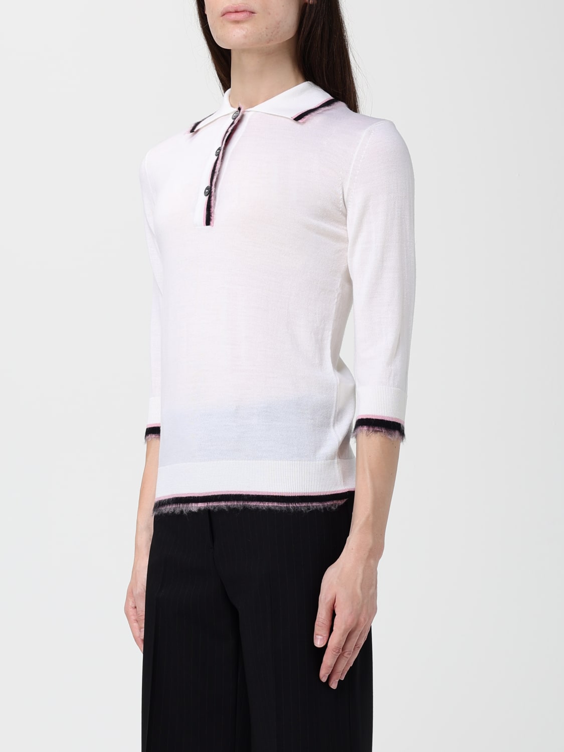 N° 21 POLO SHIRT: Sweater woman N° 21, White - Img 4