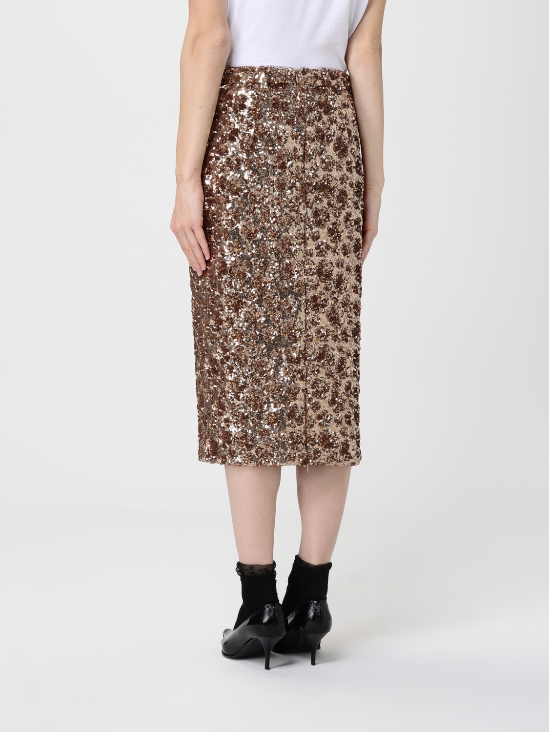 N° 21 SKIRT: Skirt woman N° 21, Gold - Img 3