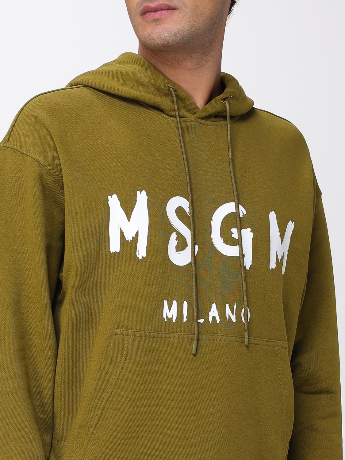 MSGM 스웨트셔츠: 스웨트셔츠 남성 MSGM, 올리브 - Img 3