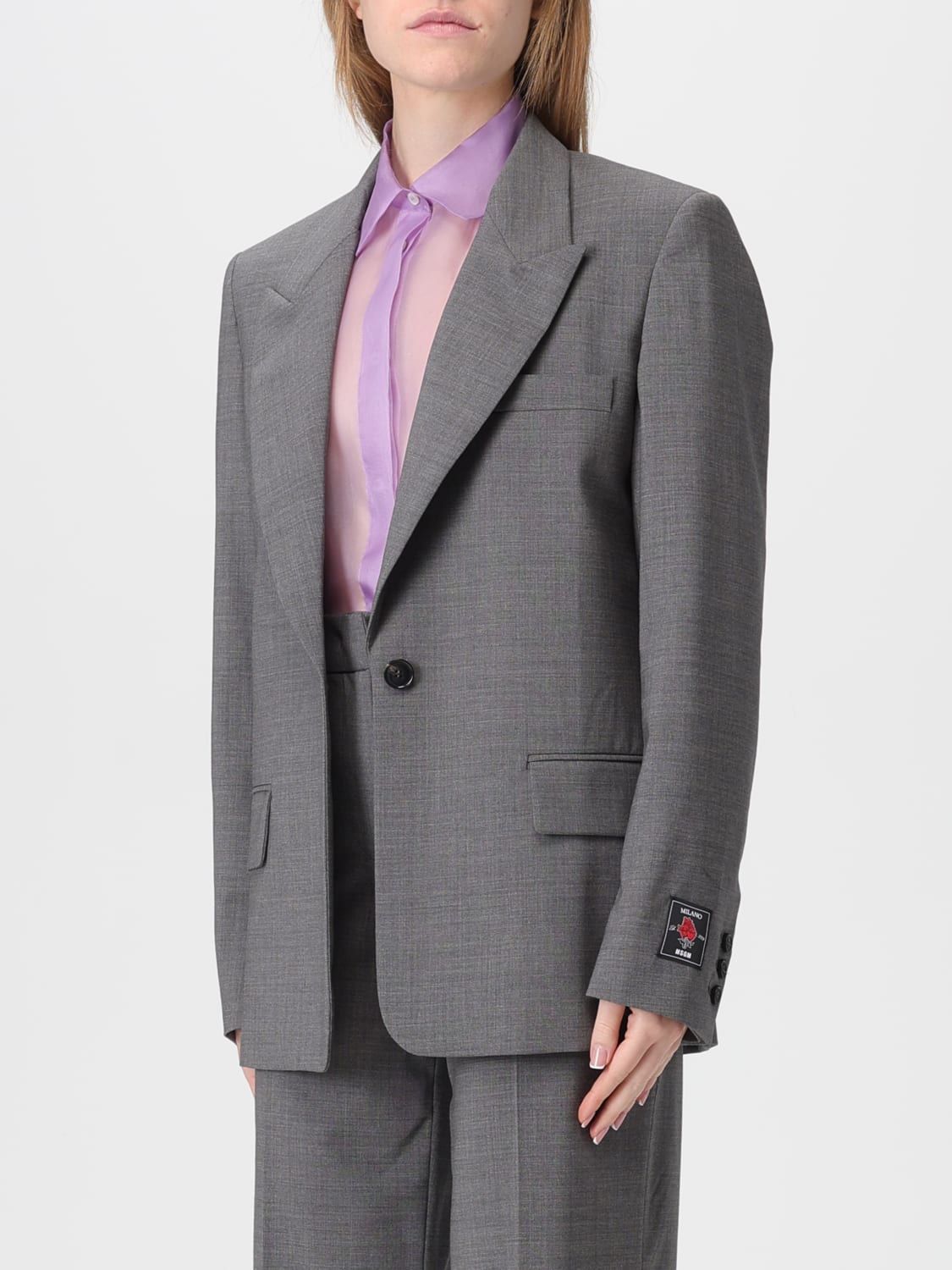MSGM ジャケット: ブレザー レディース MSGM, グレー - Img 4