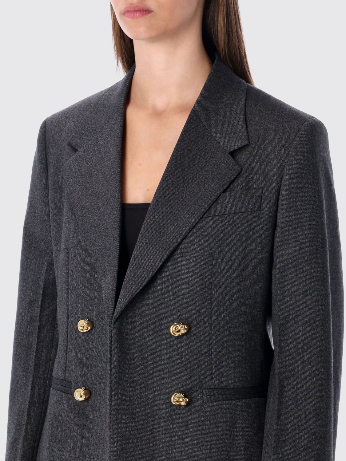 BOTTEGA VENETA JACKET: Jacket woman Bottega Veneta, Charcoal - Img 3