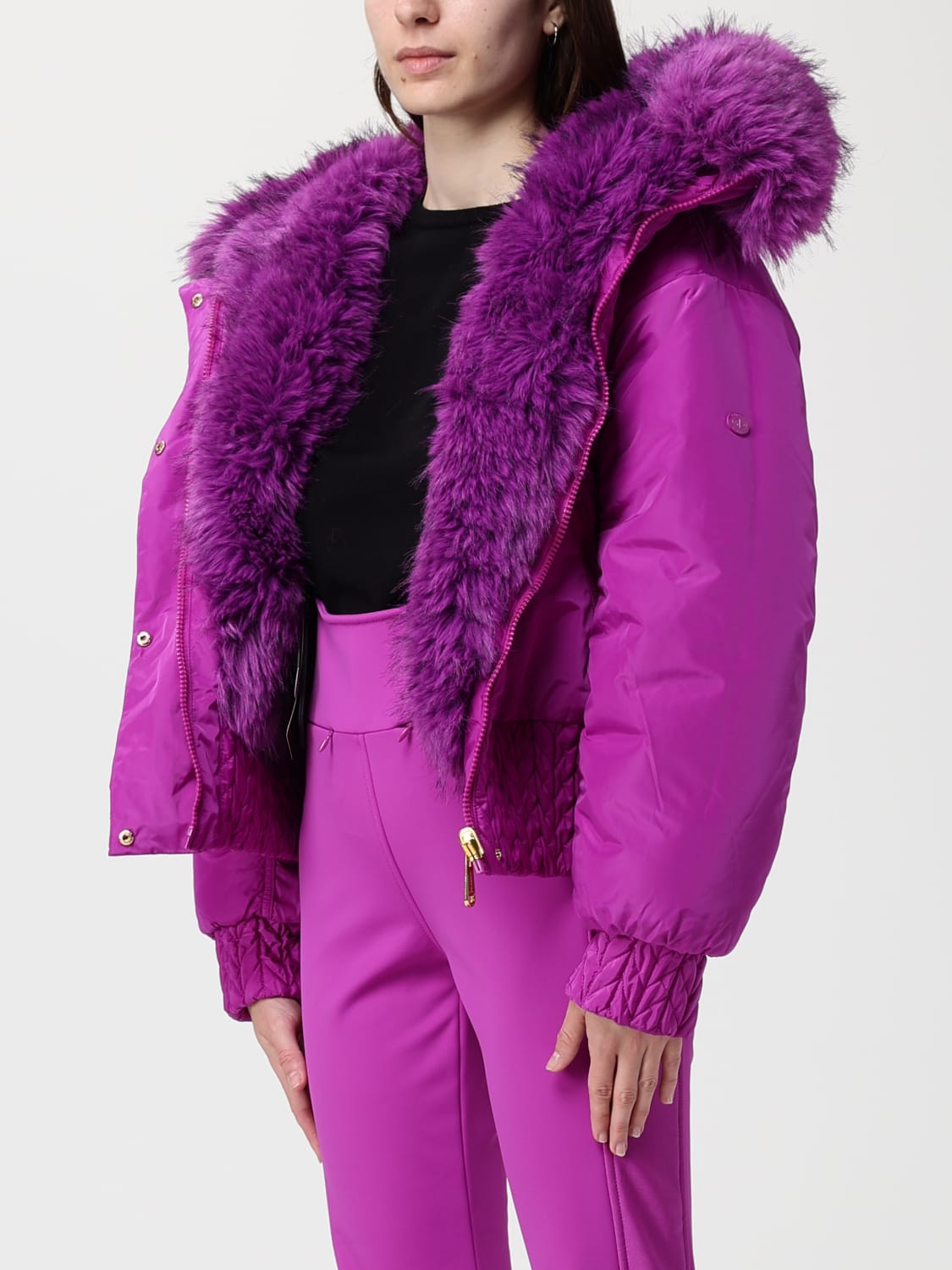 GOLDBERGH ABRIGO DE PIEL: Abrigo mujer Goldbergh, Violeta - Img 3