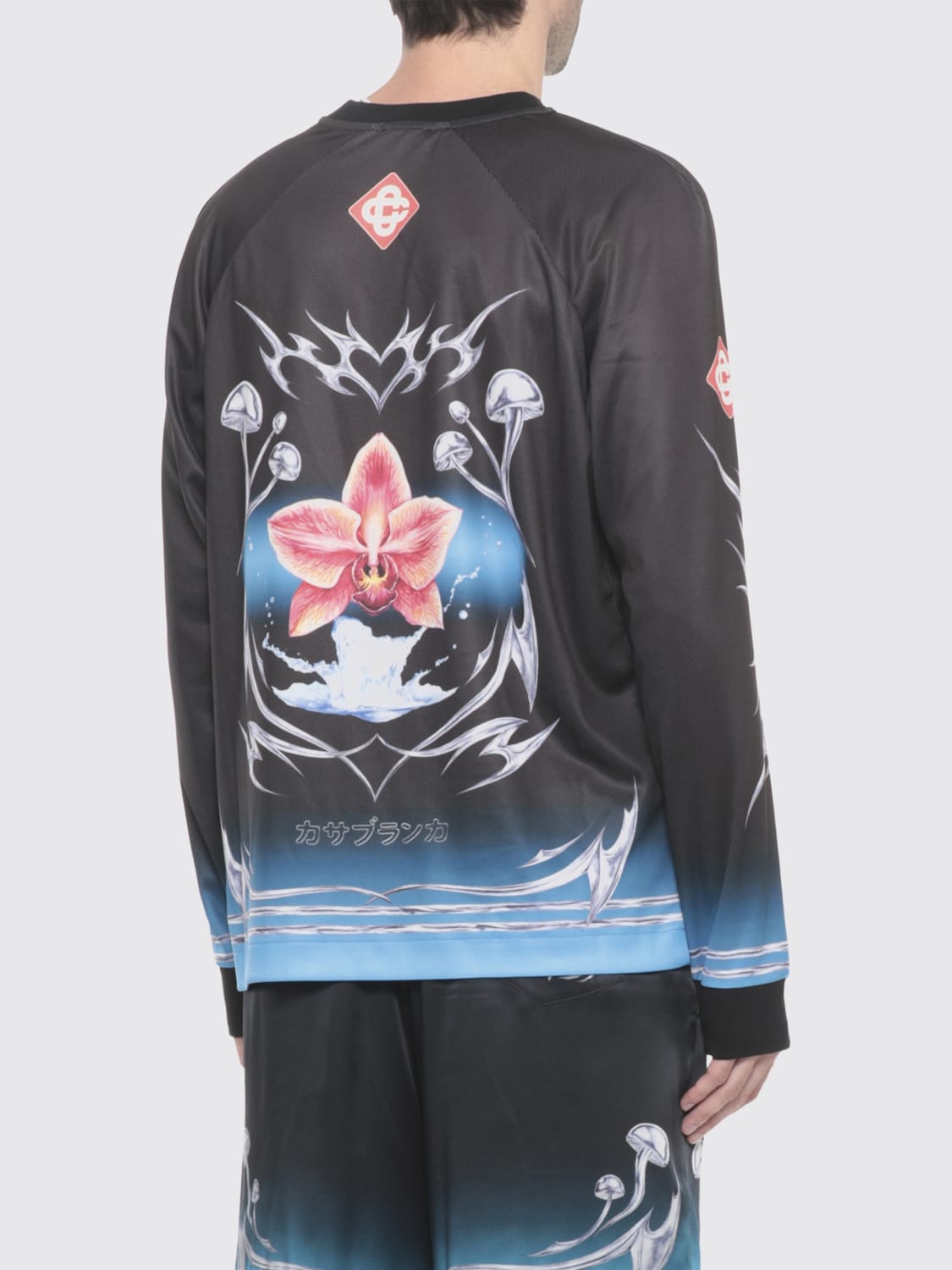 CASABLANCA T-SHIRT: T-shirt in poliestere Casablanca, Nero - Img 3