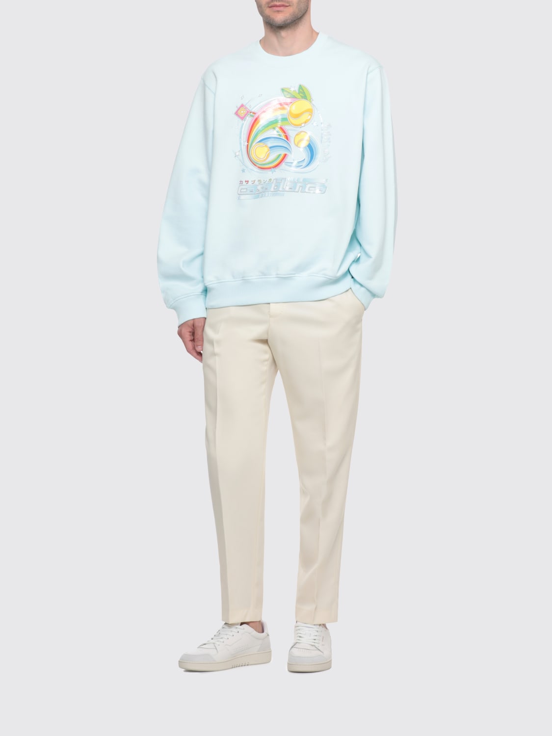 CASABLANCA 卫衣: 毛衣 男士 Casablanca, 浅蓝色 - Img 2