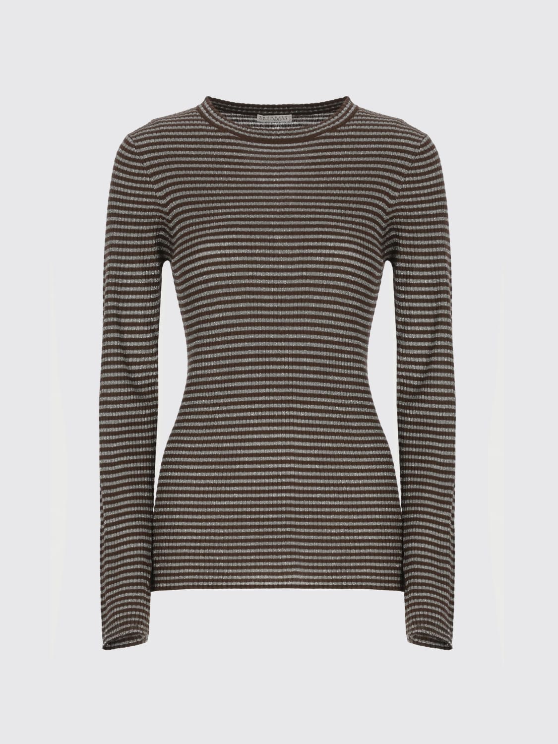 BRUNELLO CUCINELLI 毛衣: 毛衣 女士 Brunello Cucinelli, 棕色 - Img 5