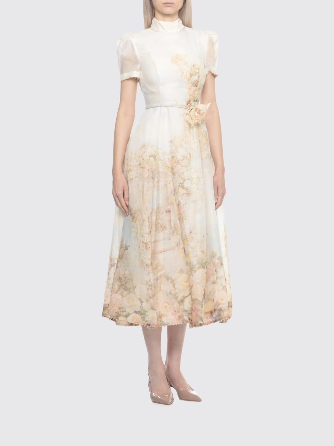 ZIMMERMANN ABITO: Abito Zimmermann in lino e seta , Giallo - Img 1