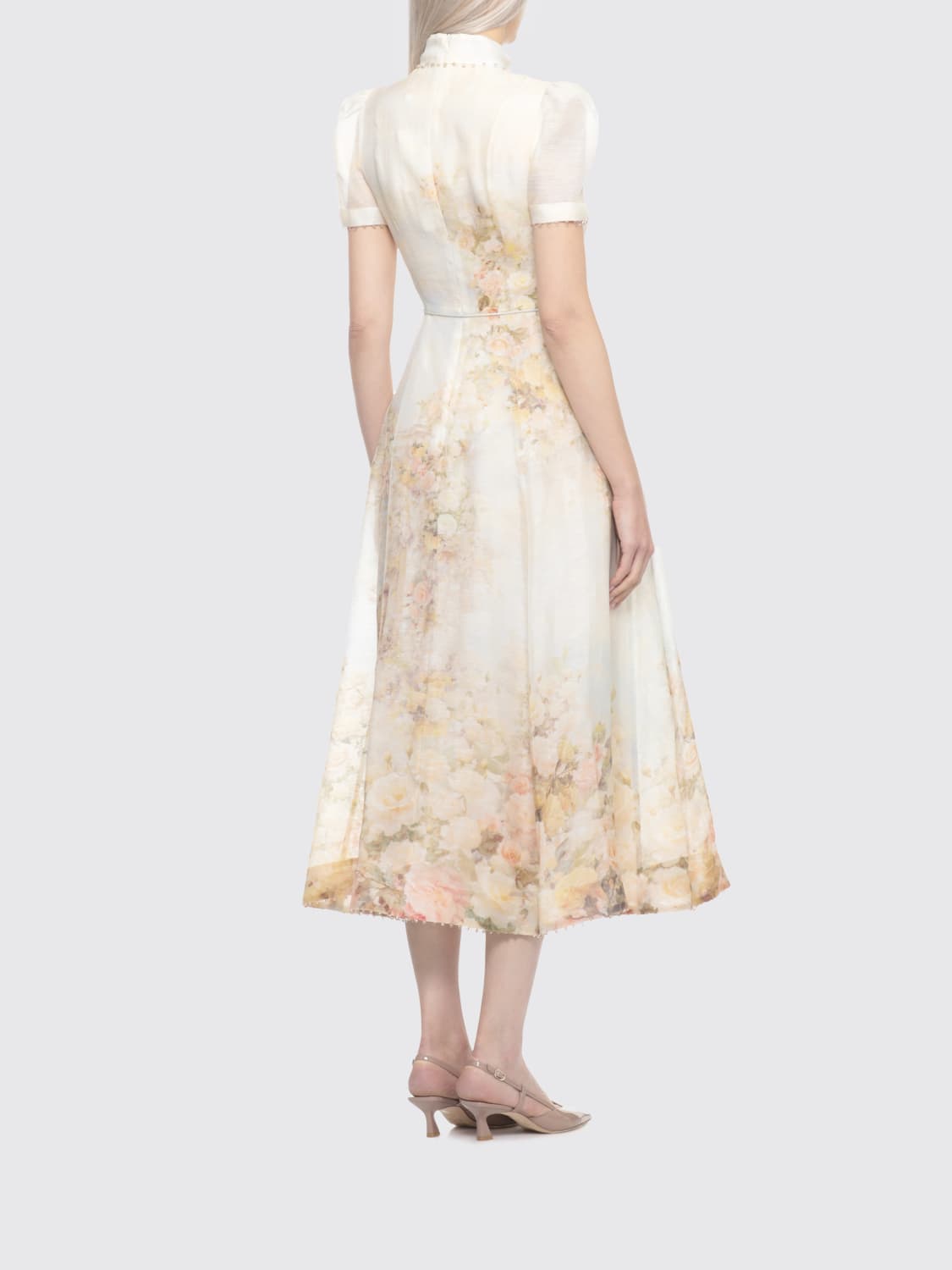 ZIMMERMANN ABITO: Abito Zimmermann in lino e seta , Giallo - Img 2