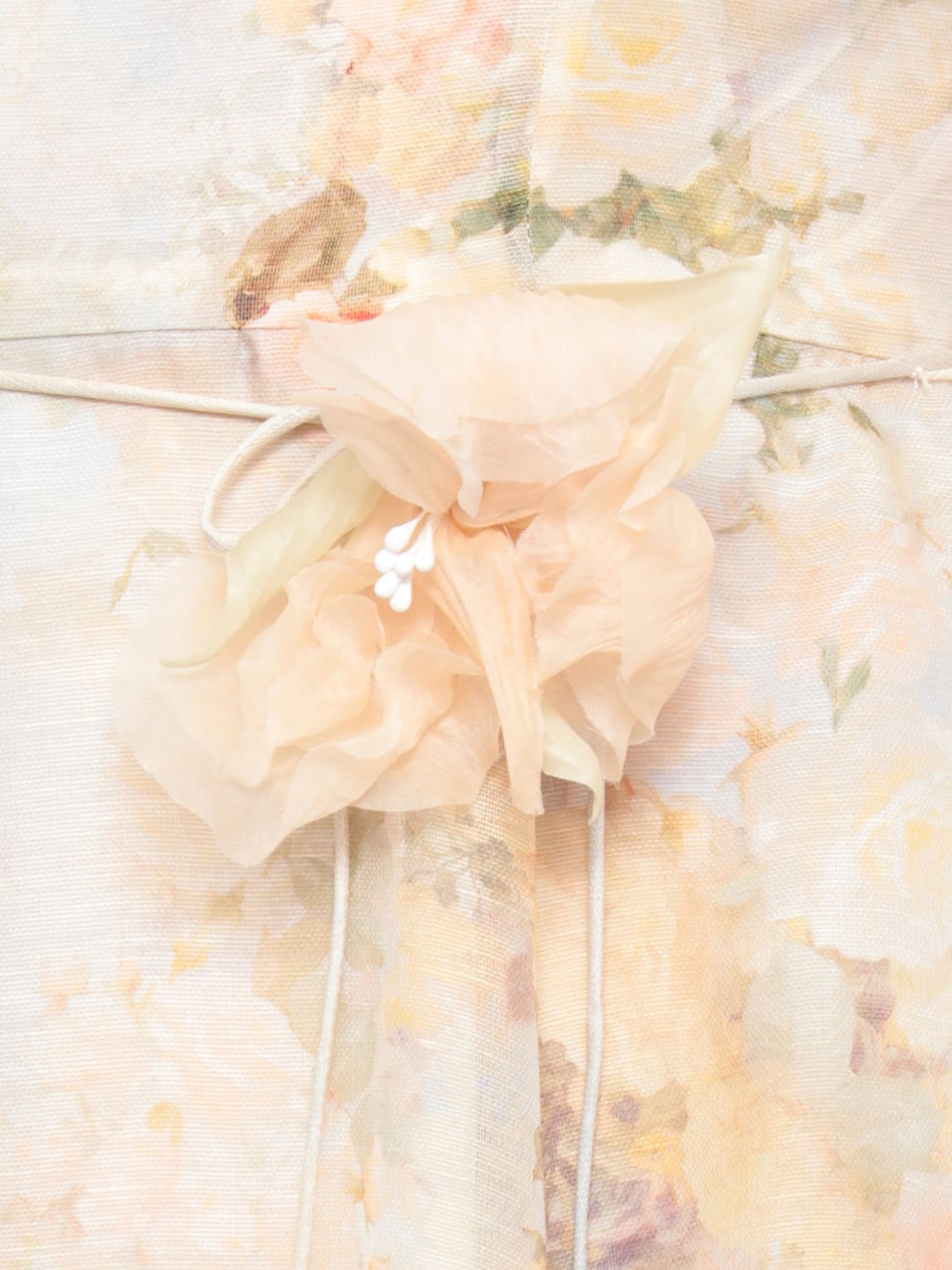 ZIMMERMANN ABITO: Abito Zimmermann in lino e seta , Giallo - Img 3