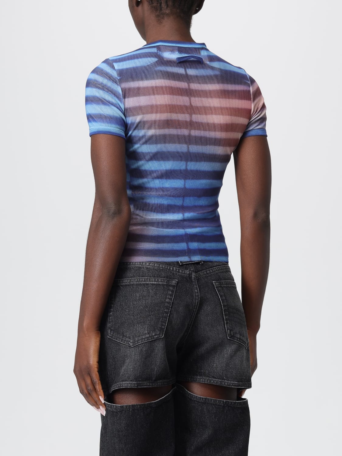 JEAN PAUL GAULTIER CAMISETA: Camiseta mujer Jean Paul Gaultier, Azul Oscuro - Img 3