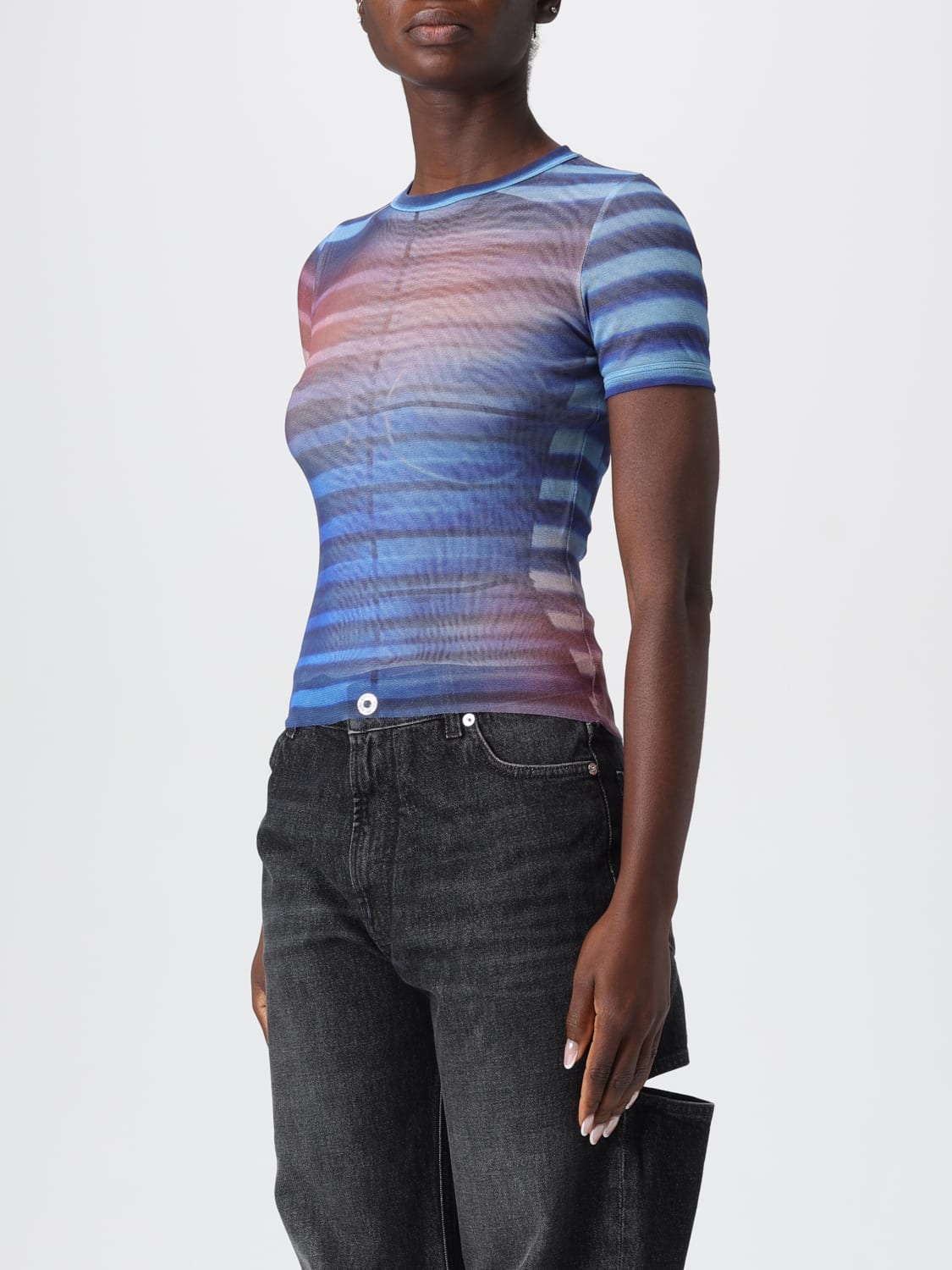 JEAN PAUL GAULTIER CAMISETA: Camiseta mujer Jean Paul Gaultier, Azul Oscuro - Img 4