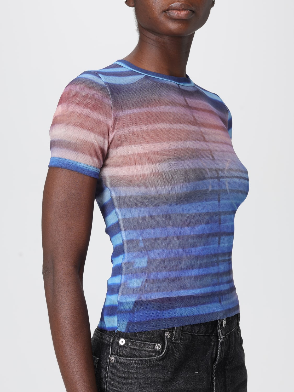 JEAN PAUL GAULTIER CAMISETA: Camiseta mujer Jean Paul Gaultier, Azul Oscuro - Img 5