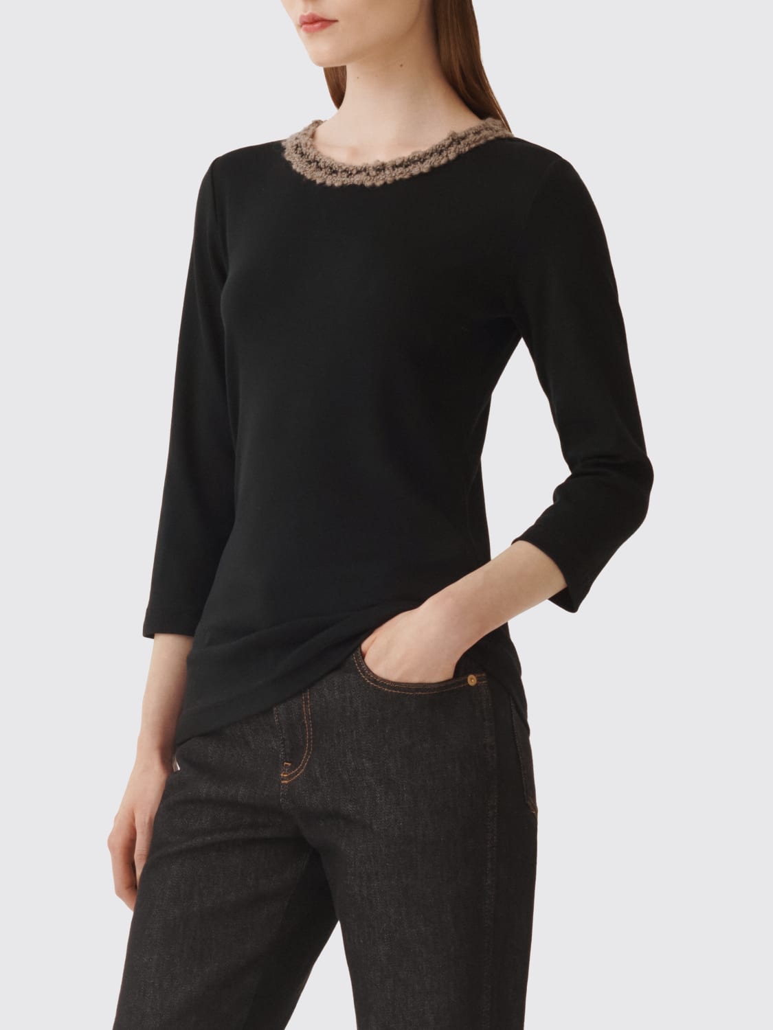 FABIANA FILIPPI SWEATER: Sweater woman Fabiana Filippi, Black - Img 5