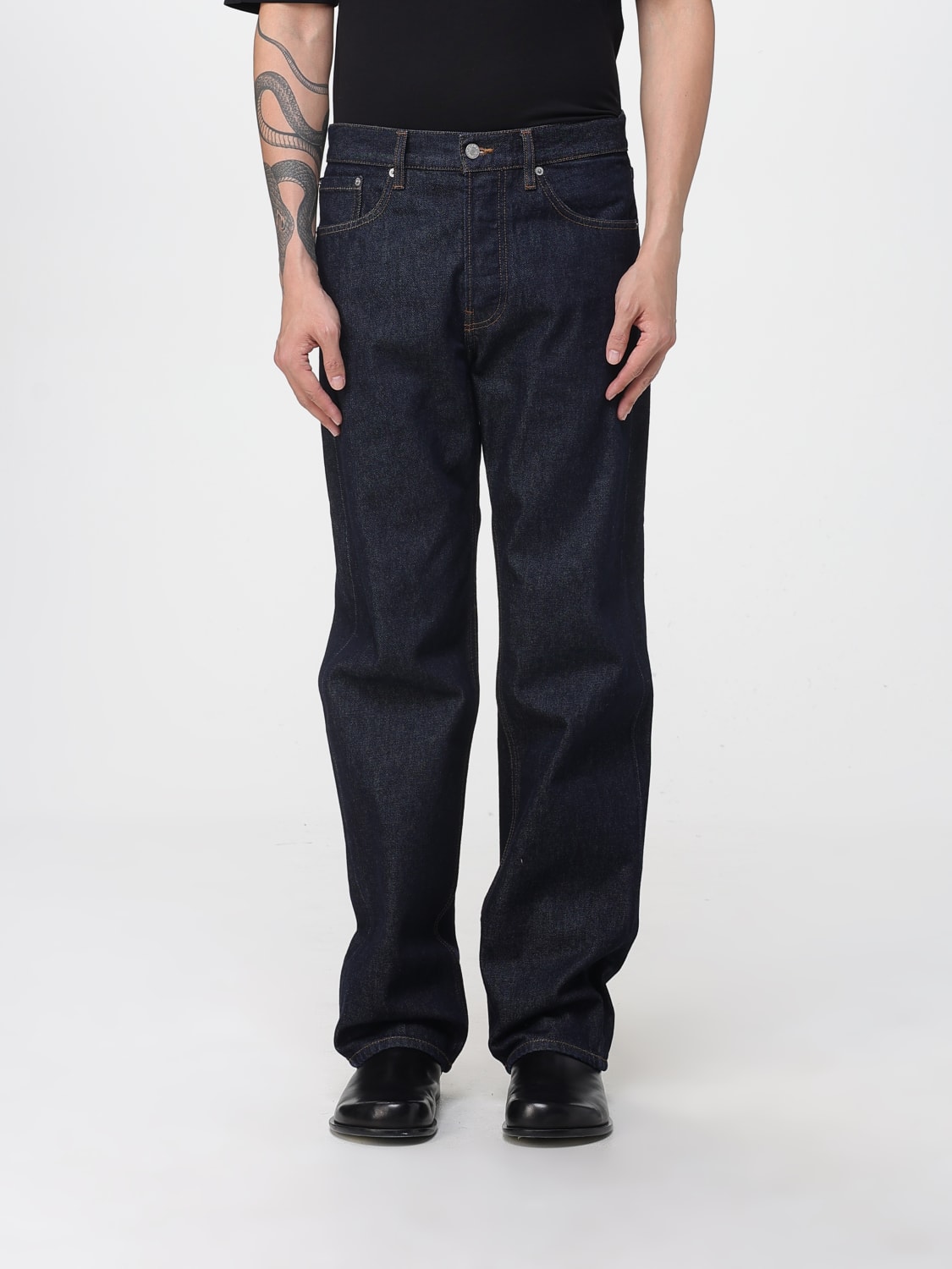 DRIES VAN NOTEN JEANS: Pantalon homme Dries Van Noten, Bleu - Img 1