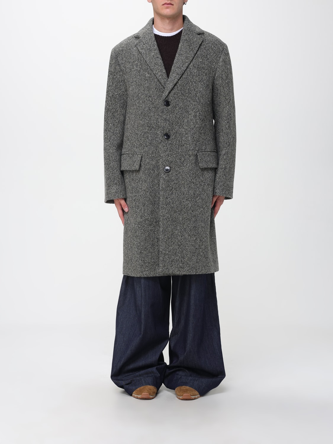 DRIES VAN NOTEN コート: コート メンズ Dries Van Noten, グレー - Img 1