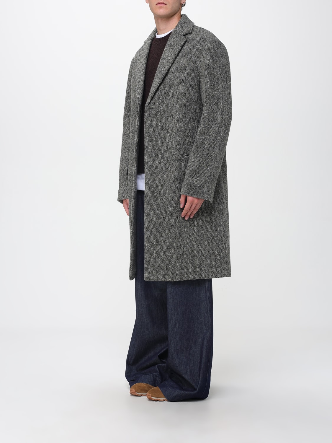 DRIES VAN NOTEN コート: コート メンズ Dries Van Noten, グレー - Img 4