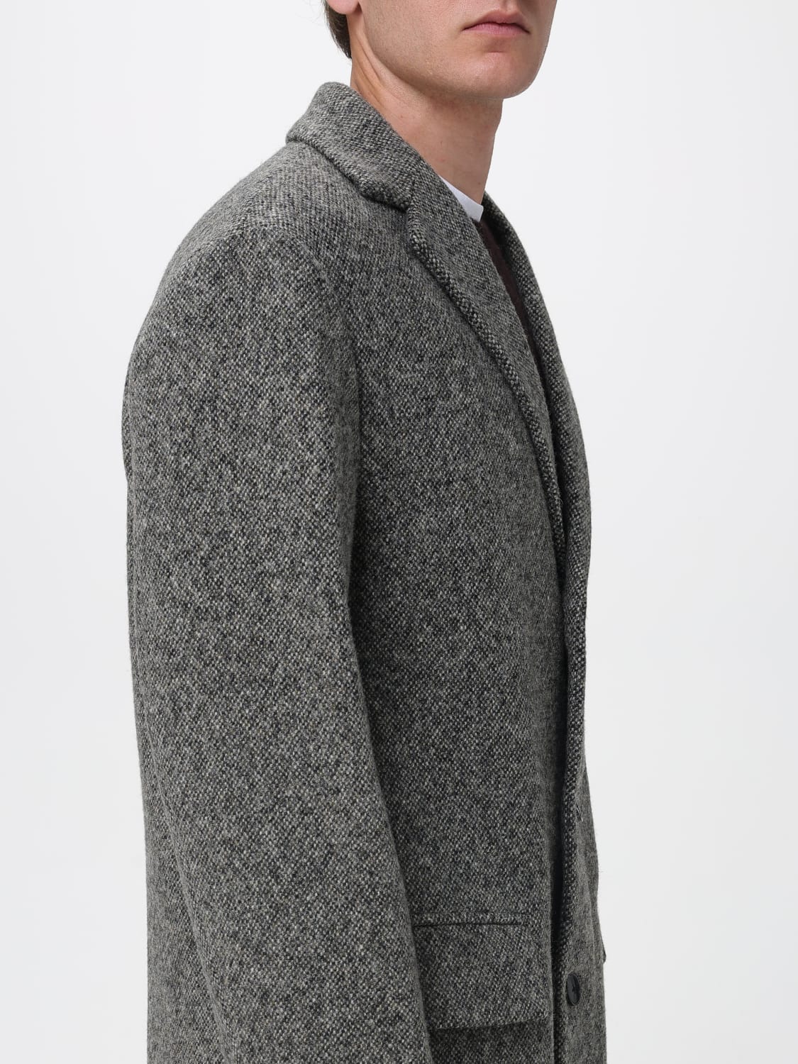 DRIES VAN NOTEN コート: コート メンズ Dries Van Noten, グレー - Img 5