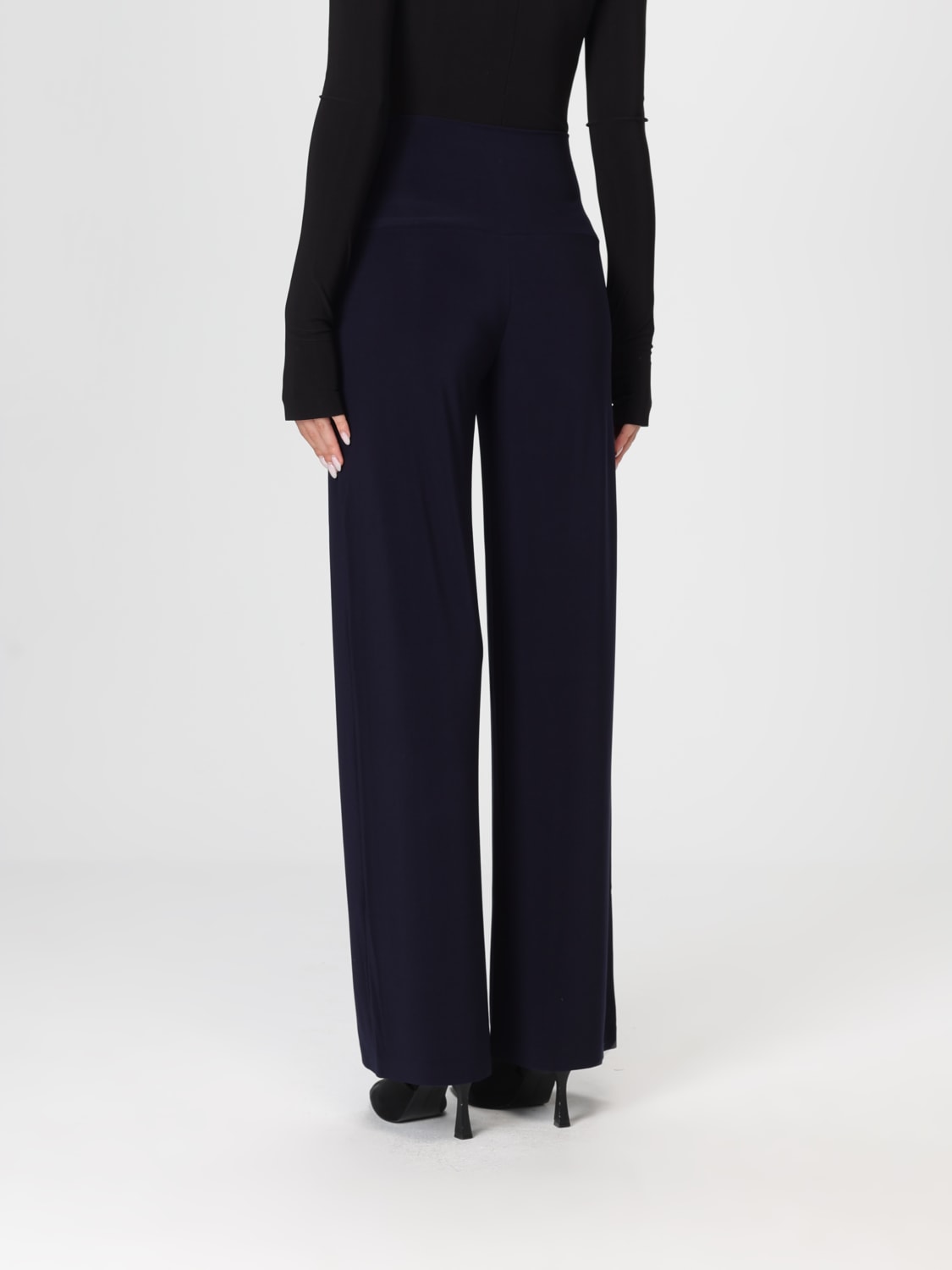 NORMA KAMALI PANTALONES: Pantalones mujer Norma Kamali, Azul Oscuro - Img 2