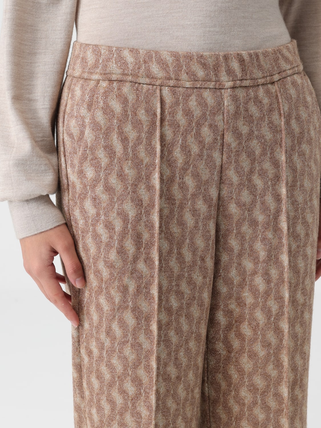 MASON'S 裤子: 裤子 女士 Mason's, 米色 - Img 3