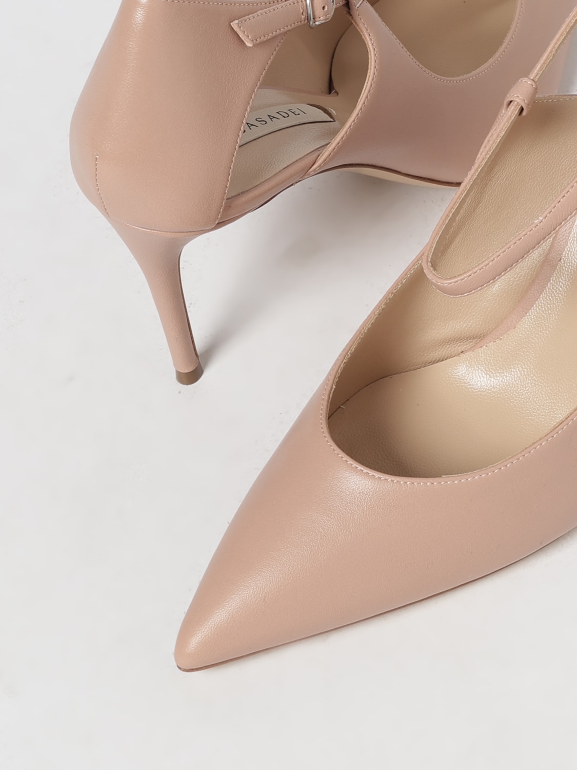 CASADEI DÉCOLLETÉ: Décolleté Casadei in pelle, Rosa - Img 4