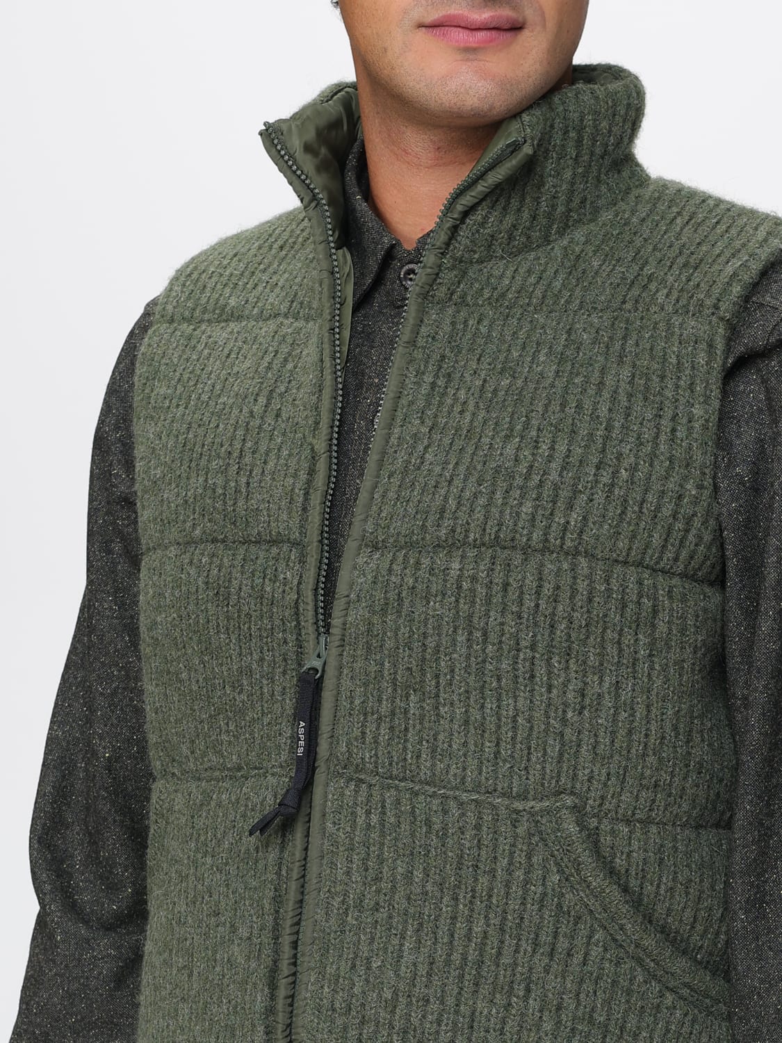 ASPESI SUIT VEST: Jacket men Aspesi, Military - Img 4