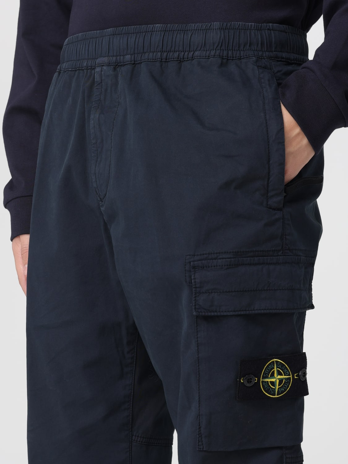STONE ISLAND PANTS: Pants men Stone Island, Blue - Img 4