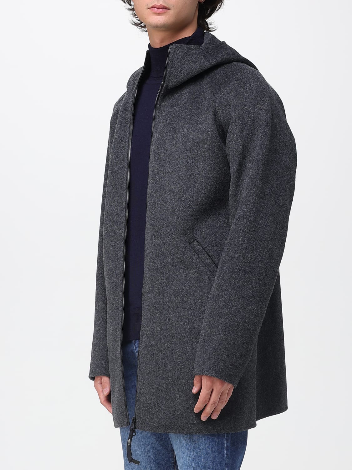 ASPESI MANTEL: Mantel herren Aspesi, Charcoal - Img 3