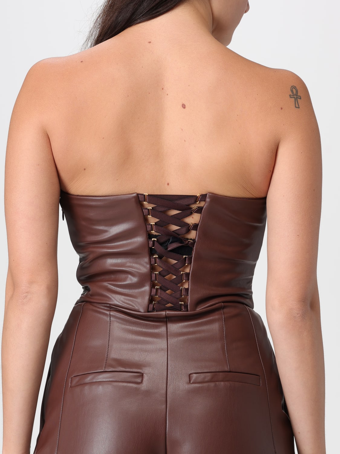 ELISABETTA FRANCHI JUMPSUIT: Dress woman Elisabetta Franchi, Coffee - Img 3