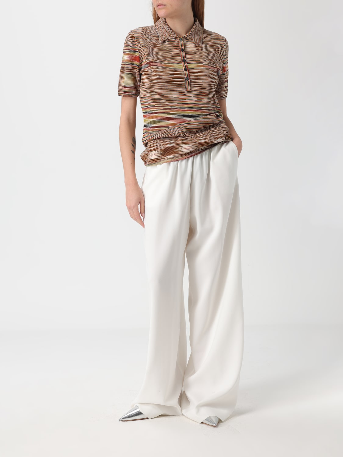 MISSONI POLO SHIRT: Polo shirt woman Missoni, Green - Img 2