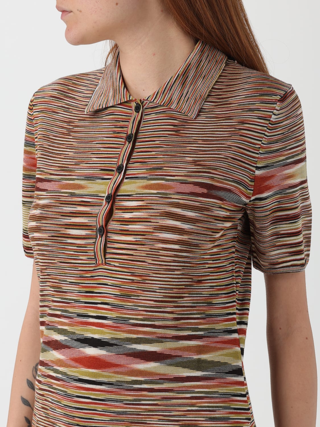 MISSONI POLO SHIRT: Polo shirt woman Missoni, Green - Img 5