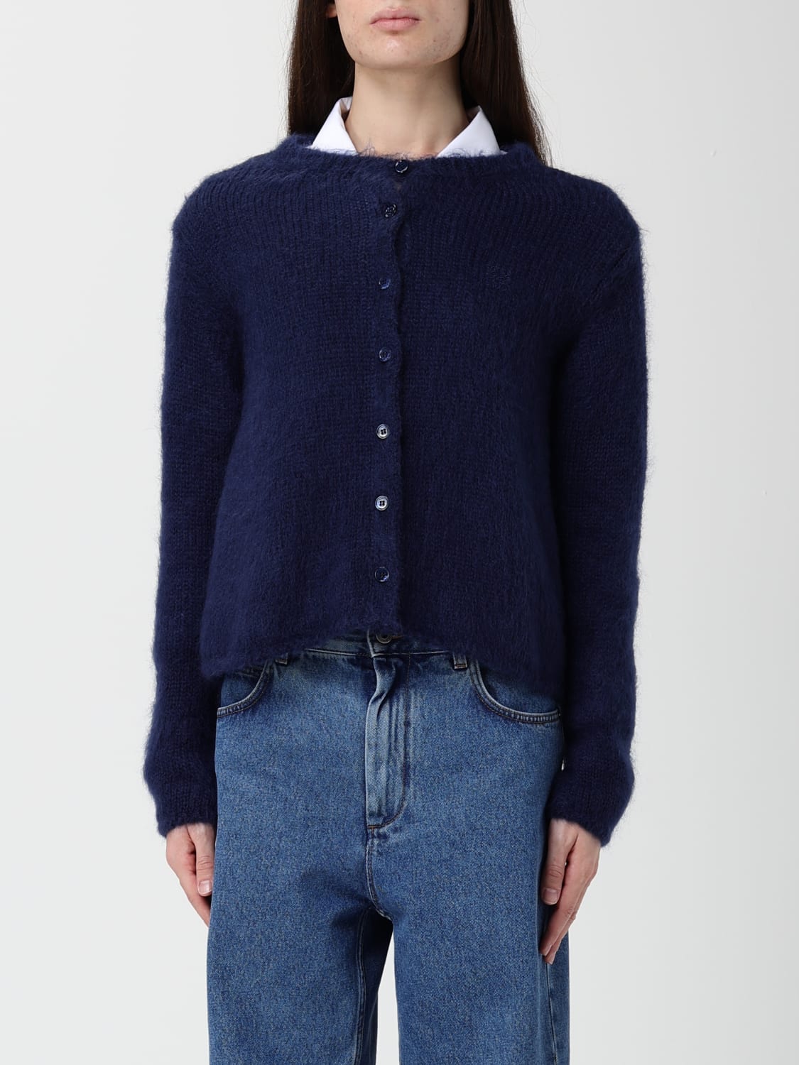 LOEWE SWEATER: Cardigan woman Loewe, Blue - Img 1