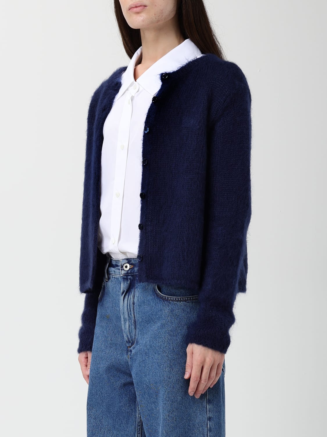 LOEWE SWEATER: Cardigan woman Loewe, Blue - Img 4