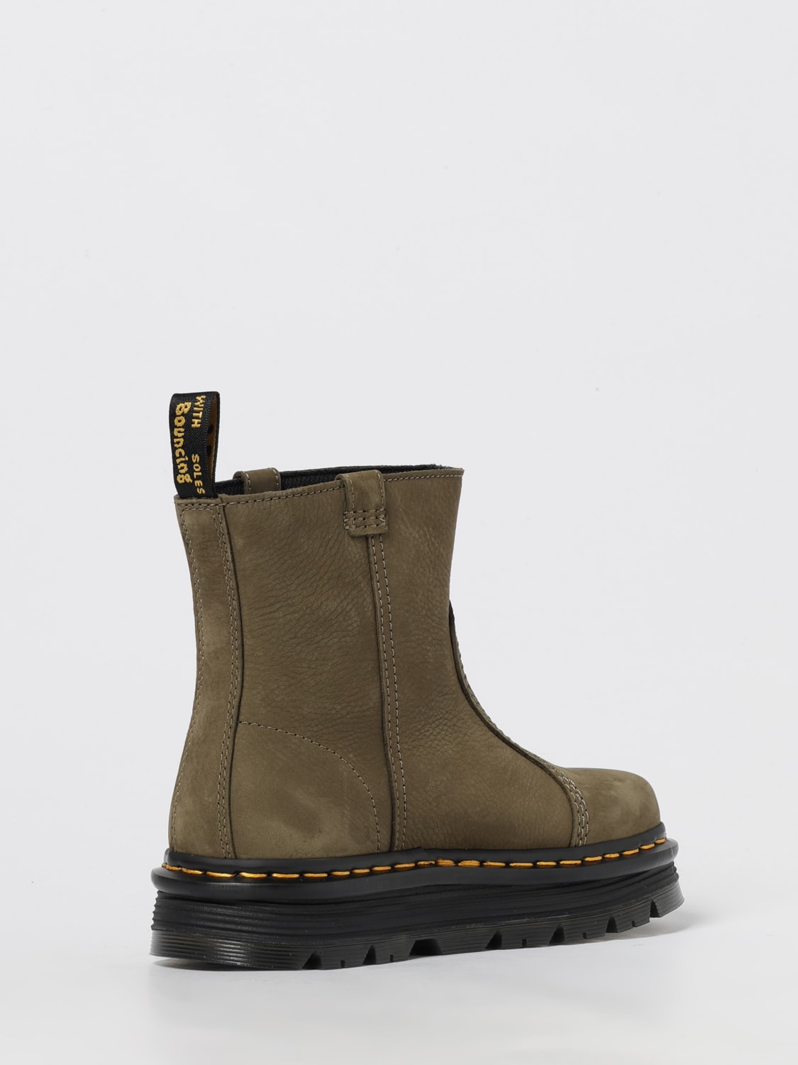 DR. MARTENS BOOTS: Flat ankle boot woman Dr. Martens, Green - Img 3