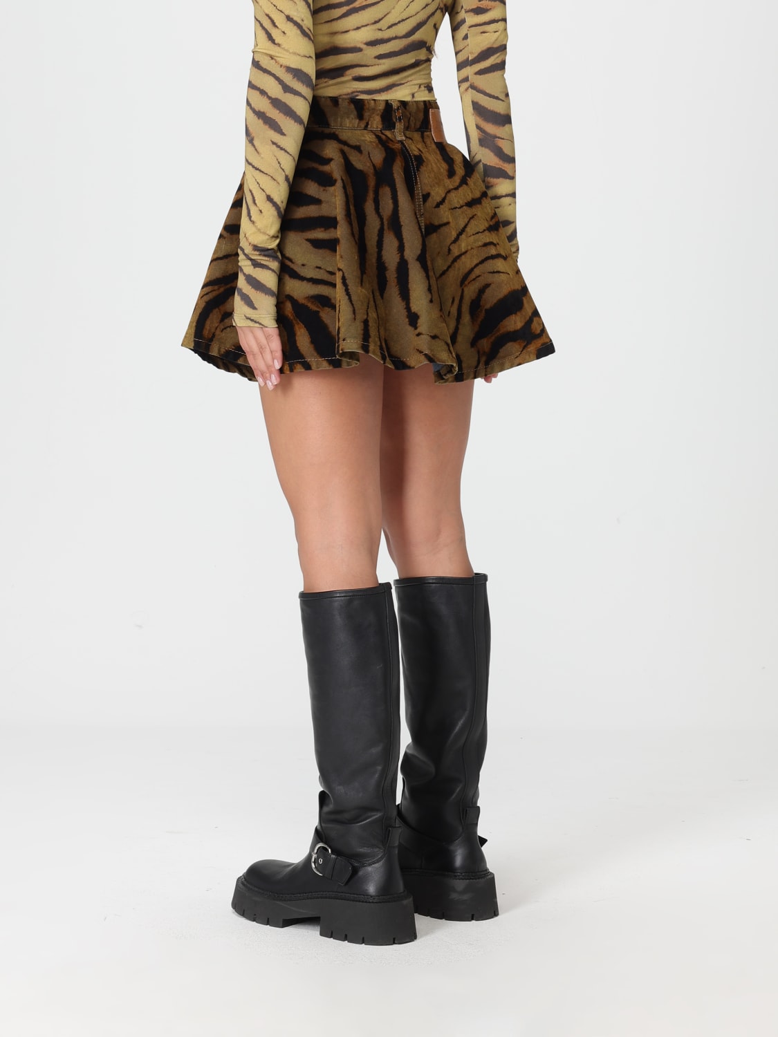 GANNI SKIRT: Jeans woman Ganni, Brown - Img 3