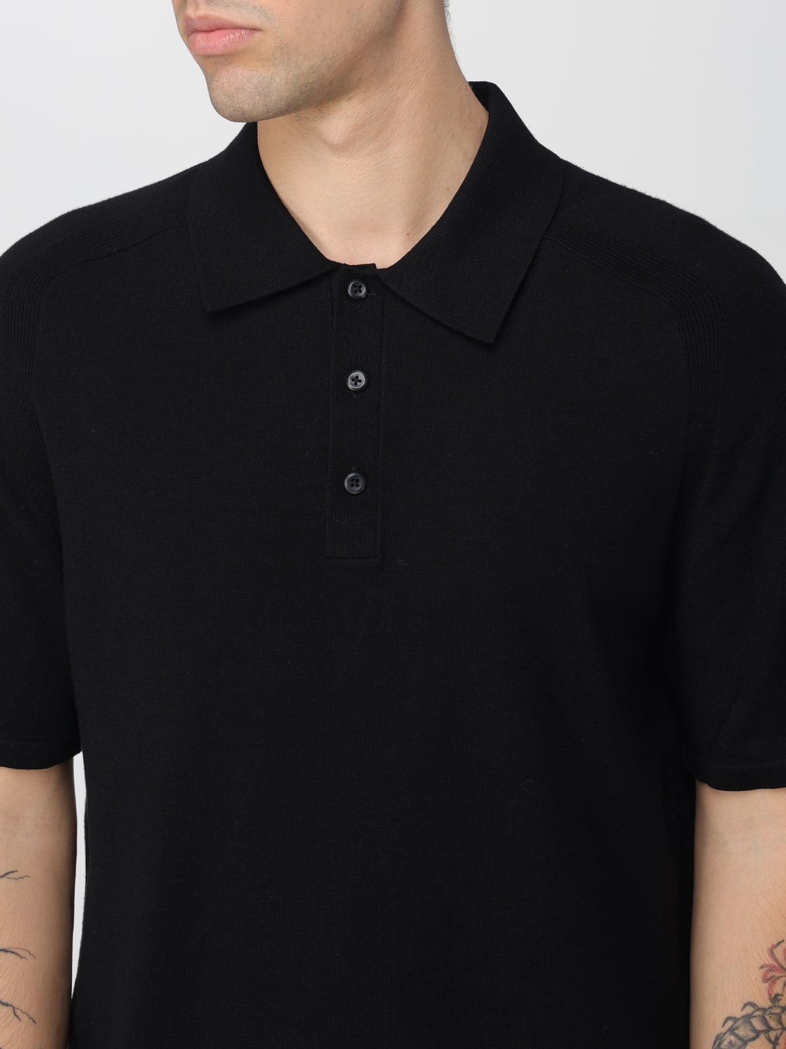 CALVIN KLEIN POLO: Polo in misto viscosa Calvin Klein, Nero - Img 3