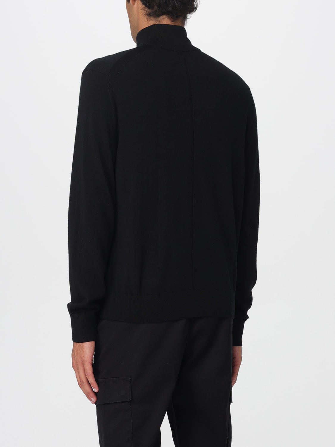 CALVIN KLEIN 毛衣: 针织开衫 男士 Calvin Klein, 黑色 - Img 2