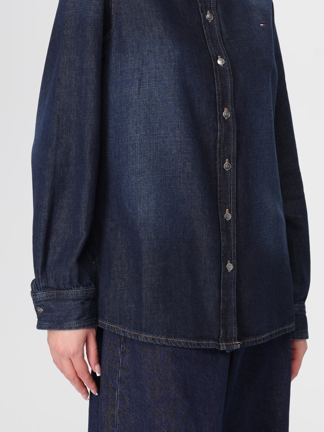 TOMMY HILFIGER CAMICIA: Camicia Tommy Hilfiger in denim , Denim - Img 3