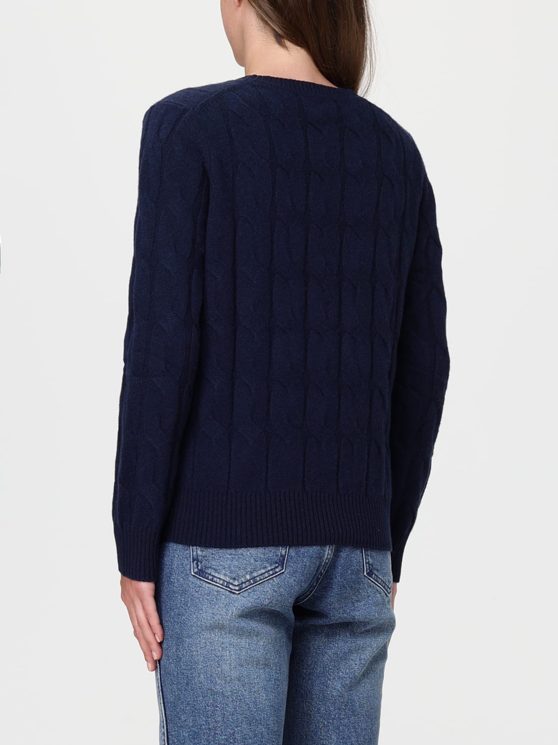 TOMMY HILFIGER MAGLIA: Pullover Tommy Hilfiger in lana riciclata tricot , Blue - Img 2