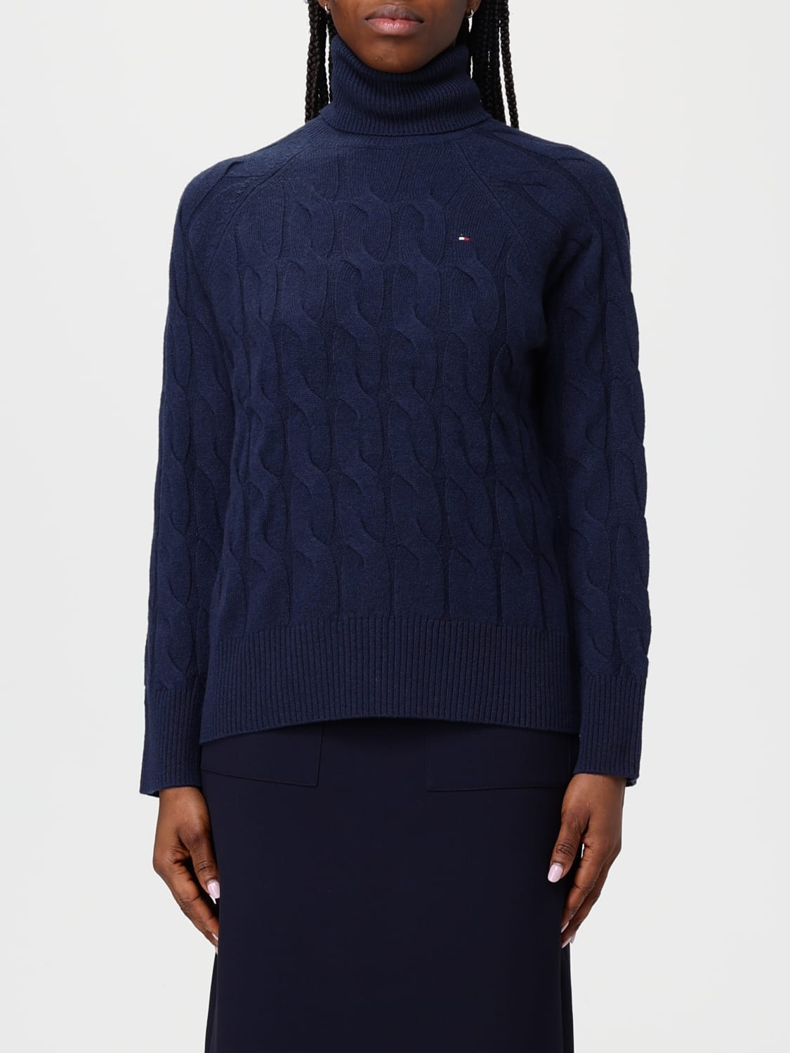 TOMMY HILFIGER SWEATER: Sweatshirt woman Tommy Hilfiger, Blue - Img 1