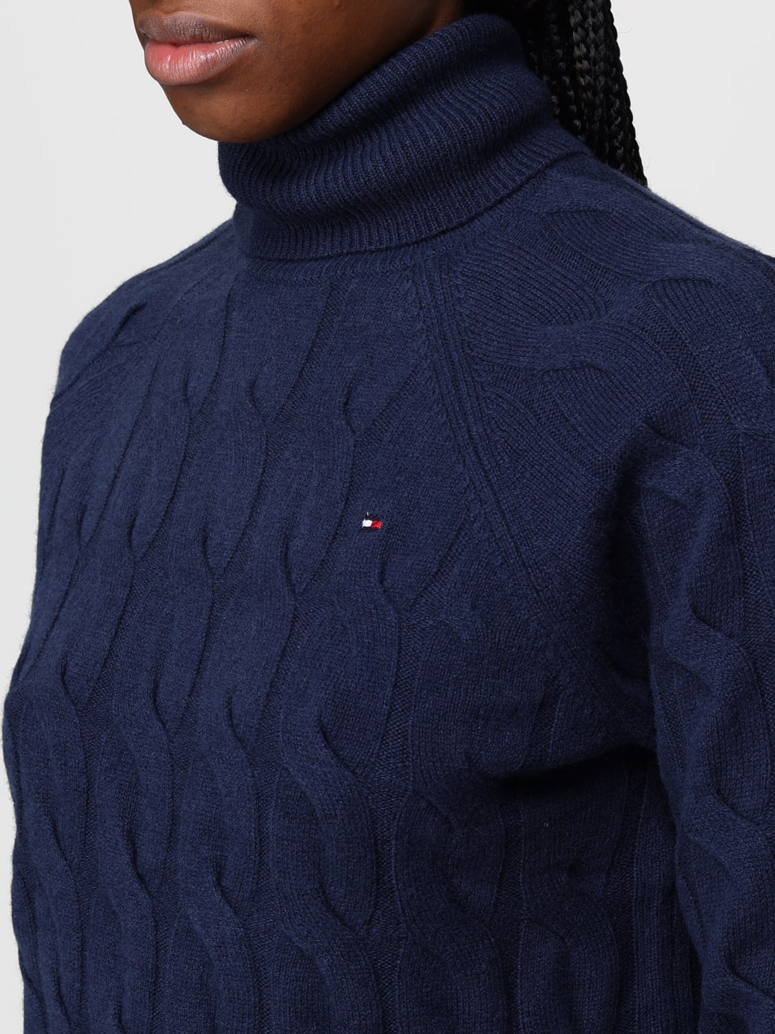 TOMMY HILFIGER SWEATER: Sweatshirt woman Tommy Hilfiger, Blue - Img 4