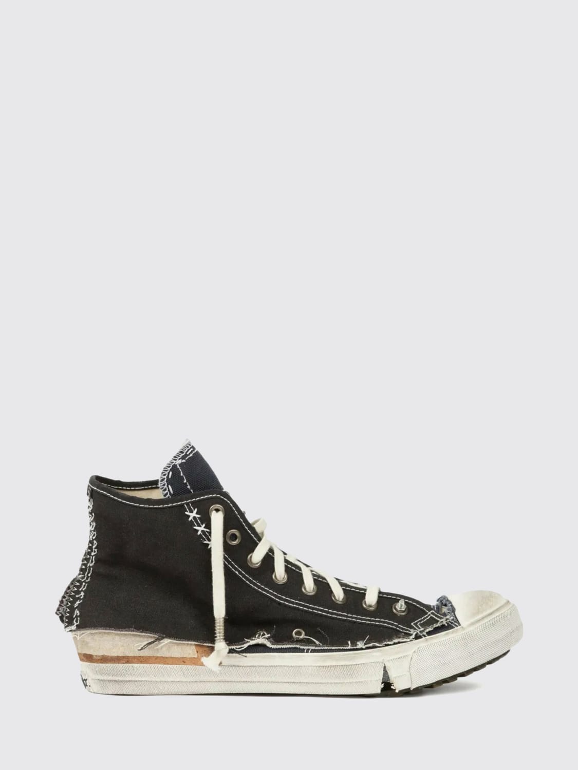 MAISON MARGIELA SNEAKERS: Sneakers Love To Death Maison Margiela in canvas used , Blue - Img 1