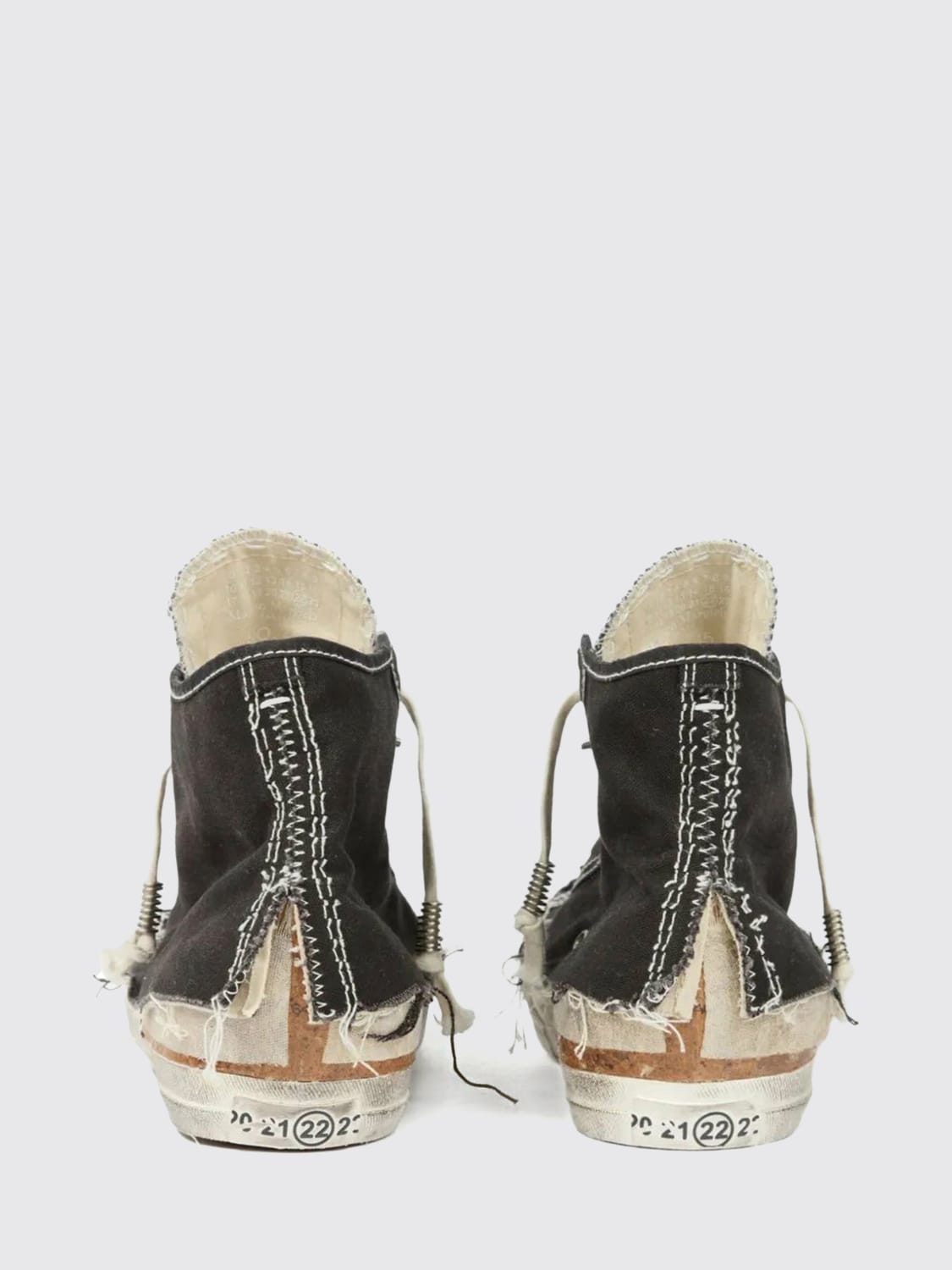 MAISON MARGIELA SNEAKERS: Sneakers Love To Death Maison Margiela in canvas used , Blue - Img 3