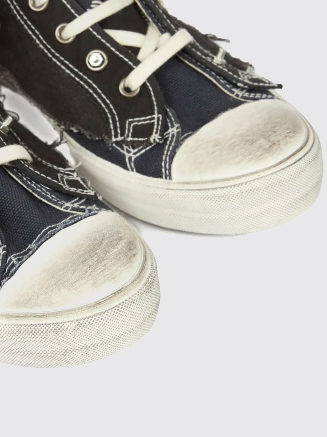 MAISON MARGIELA SNEAKERS: Sneakers Love To Death Maison Margiela in canvas used , Blue - Img 4